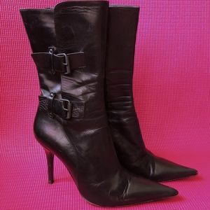 Black Italian Leather Boots